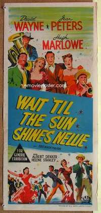 w988 WAIT TILL THE SUN SHINES, NELLIE Australian daybill movie poster '52