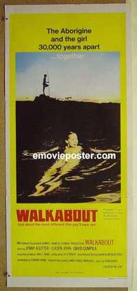 w989 WALKABOUT Australian daybill movie poster '71 Nicolas Roeg classic!