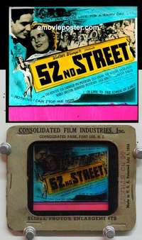 w018 52ND STREET magic lantern movie glass slide '37 Ian Hunter, Carrillo