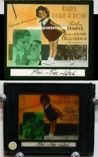 w005 BABY TAKE A BOW magic lantern movie glass slide '34 Shirley Temple