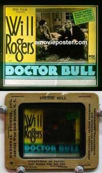 w016 DOCTOR BULL magic lantern movie glass slide '33 John Ford, Will Rogers