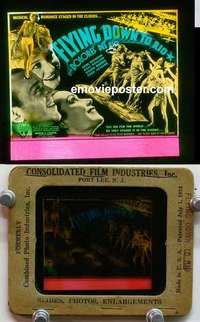 w020 FLYING DOWN TO RIO magic lantern movie glass slide '33 Rogers & Astaire!