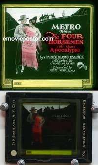 w025 FOUR HORSEMEN OF THE APOCALYPSE magic lantern movie glass slide '21
