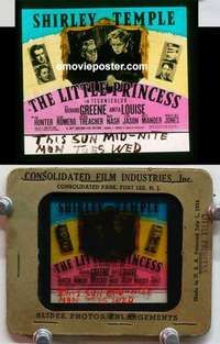 w038 LITTLE PRINCESS magic lantern movie glass slide '39 Shirley Temple