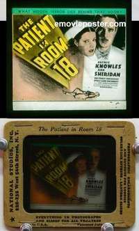 w051 PATIENT IN ROOM 18 magic lantern movie glass slide '38 Ann Sheridan