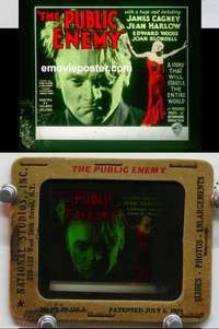 w056 PUBLIC ENEMY magic lantern movie glass slide '31 Cagney, Jean Harlow