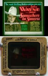 w064 SOMEWHERE IN SONORA magic lantern movie glass slide '33 John Wayne