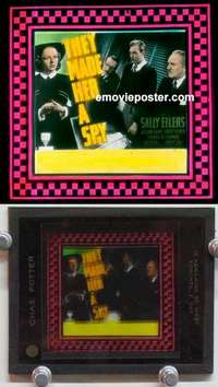 w087 THEY MADE HER A SPY magic lantern movie glass slide '39 Sally Eilers