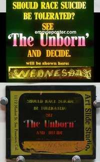 w172 UNBORN magic lantern movie glass slide '16 is race suicide tolerated?
