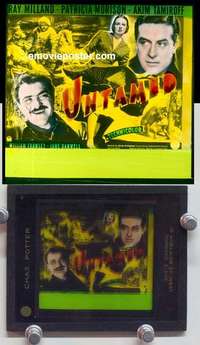 w183 UNTAMED magic lantern movie glass slide '40 Ray Milland, Tamiroff