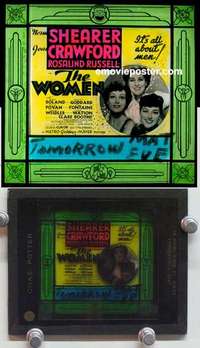 w283 WOMEN magic lantern movie glass slide '39 Joan Crawford, Russell