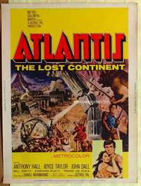 a232 ATLANTIS THE LOST CONTINENT Thirty By Forty movie poster '61 George Pal
