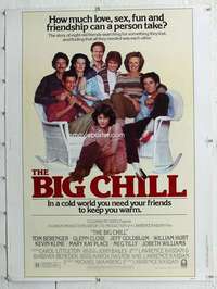 a233 BIG CHILL Thirty By Forty movie poster '83 Lawrence Kasdan classic!
