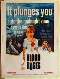a235 BLOOD & ROSES Thirty By Forty movie poster '61 Roger & Annette Vadim!
