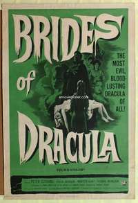 a238 BRIDES OF DRACULA Thirty By Forty movie poster '60 Hammer, Peter Cushing