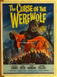 a246 CURSE OF THE WEREWOLF Thirty By Forty movie poster '61 Oliver Reed, Hammer