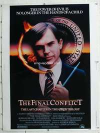 a285 OMEN 3 - THE FINAL CONFLICT Thirty By Forty movie poster '81 Sam Neill