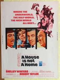 a263 HOUSE IS NOT A HOME #1 Thirty By Forty movie poster '64 Shelley Winters