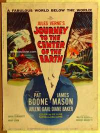 a269 JOURNEY TO THE CENTER OF THE EARTH Thirty By Forty movie poster '59 Verne