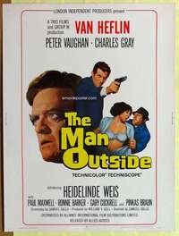 a273 MAN OUTSIDE Thirty By Forty movie poster '68 Van Heflin, Peter Vaughan