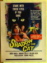 a299 SHADOW OF THE CAT Thirty By Forty movie poster '61 sexy Barbara Shelley!