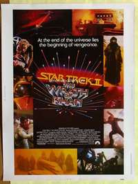 a303 STAR TREK 2 Thirty By Forty movie poster '82 Leonard Nimoy, William Shatner