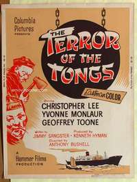 a307 TERROR OF THE TONGS Thirty By Forty movie poster '61 Chris Lee, opium!