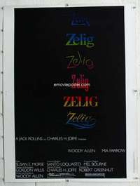 a317 ZELIG Thirty By Forty movie poster '83 Woody Allen mockumentary!