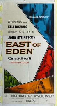 a007 EAST OF EDEN three-sheet movie poster '55 James Dean, John Steinbeck