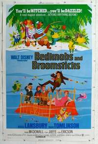 a173 BEDKNOBS & BROOMSTICKS Forty by Sixty movie poster '71 Disney, Lansbury