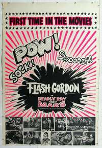 a177 DEADLY RAY FROM MARS Forty by Sixty movie poster '66 Flash Gordon!