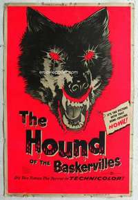 a187 HOUND OF THE BASKERVILLES Forty by Sixty movie poster '59 Cushing