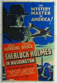 a001 SHERLOCK HOLMES IN WASHINGTON Forty by Sixty movie poster '42