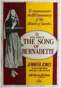 a213 SONG OF BERNADETTE Forty by Sixty movie poster R58 Norman Rockwell art!