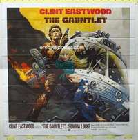 a020 GAUNTLET int'l six-sheet movie poster '77 Eastwood, Frazetta art!
