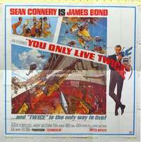 a006 YOU ONLY LIVE TWICE six-sheet movie poster '67 Sean Connery IS Bond!
