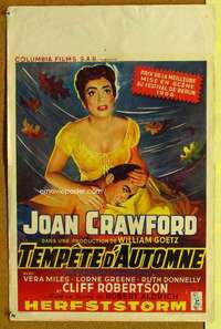 a036 AUTUMN LEAVES Belgian movie poster '56 Joan Crawford, Robertson