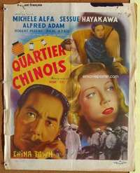 a114 QUARTIER CHINOIS Belgian movie poster '47 Sessue Hayakawa, Alfa