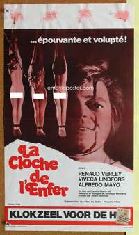 a040 BELL OF HELL Belgian movie poster '73 weird sexy horror!