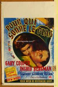 a062 FOR WHOM THE BELL TOLLS Belgian movie poster '43 Gary Cooper