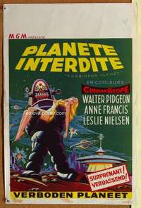 a063 FORBIDDEN PLANET Belgian movie poster '56 Robby the Robot!