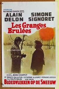 a083 INVESTIGATOR Belgian movie poster '73 Alain Delon, Signoret