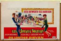 a074 HAPPY THIEVES Belgian movie poster '62 Rita Hayworth, Harrison