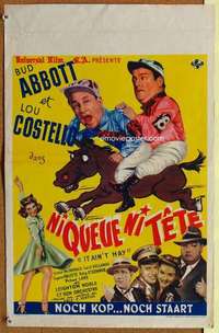 a084 IT AIN'T HAY Belgian movie poster '43 Abbott & Costello, Shemp!
