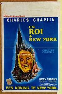 a086 KING IN NEW YORK Belgian movie poster '57 Charlie Chaplin