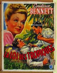 a089 LAW OF THE TROPICS Belgian movie poster '41 Constance Bennett