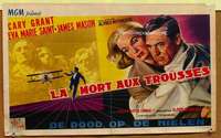 a104 NORTH BY NORTHWEST Belgian movie poster '59 Cary Grant, Hitchcock