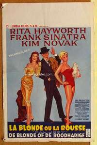 a107 PAL JOEY Belgian movie poster '57 Rita Hayworth, Sinatra, Novak