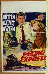 a108 PEKING EXPRESS Belgian movie poster '51 Joseph Cotten, Calvet