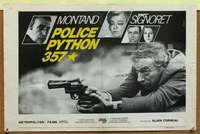 a111 POLICE PYTHON 357 Belgian movie poster '76 Montand, Signoret